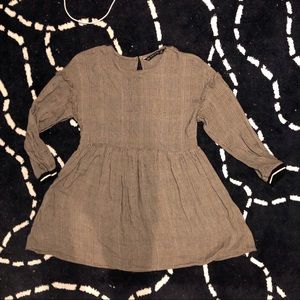 ❌SOLD❌ Zara plaid babydoll minidress blouse